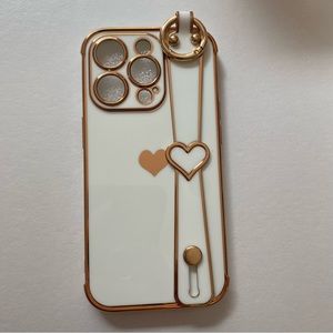 White & Gold Heart case